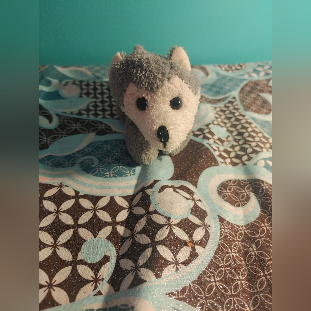 Itty Bitty Wolf Husky Puppy Dog Stuffed Animal Plush